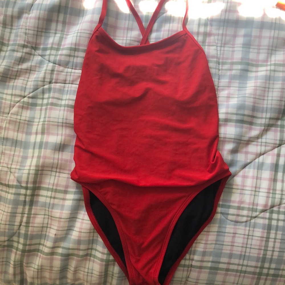 jolyn red one piece
